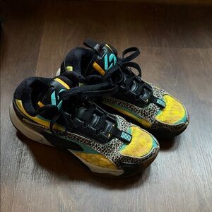 Kids' Teal & Black Low-Top Sneakers